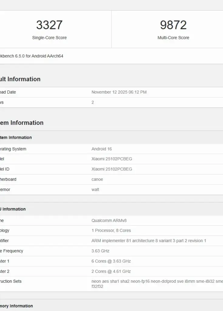 Poco F8 Ultra Spotted on Geekbench Featuring Powerful Snapdragon 8 Elite Gen 5 Chipset