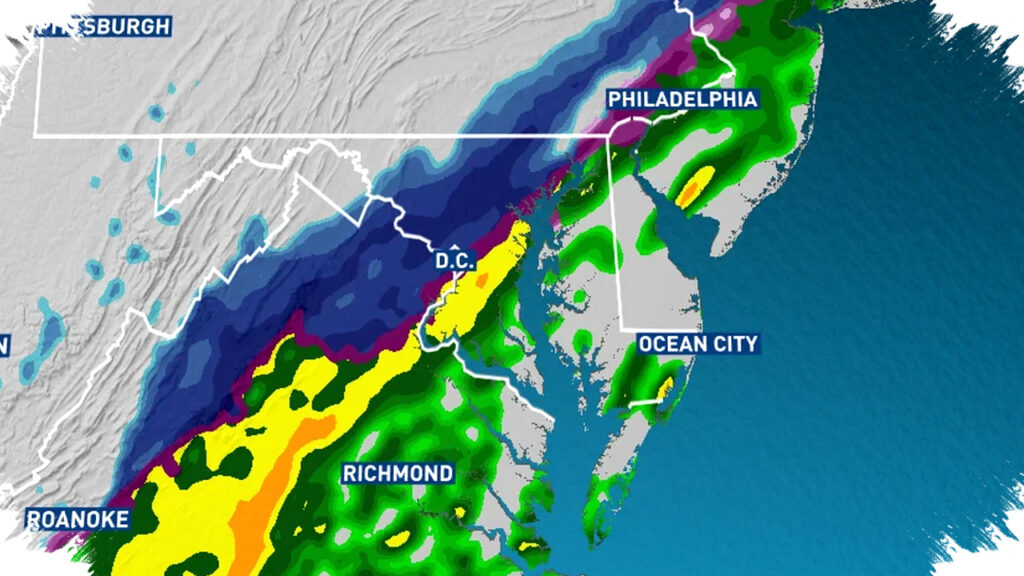Record Highs Hit Mid-Atlantic Then Wet Snowflakes Fall, A Stunning 24-Hour Weather Reversal You Must See