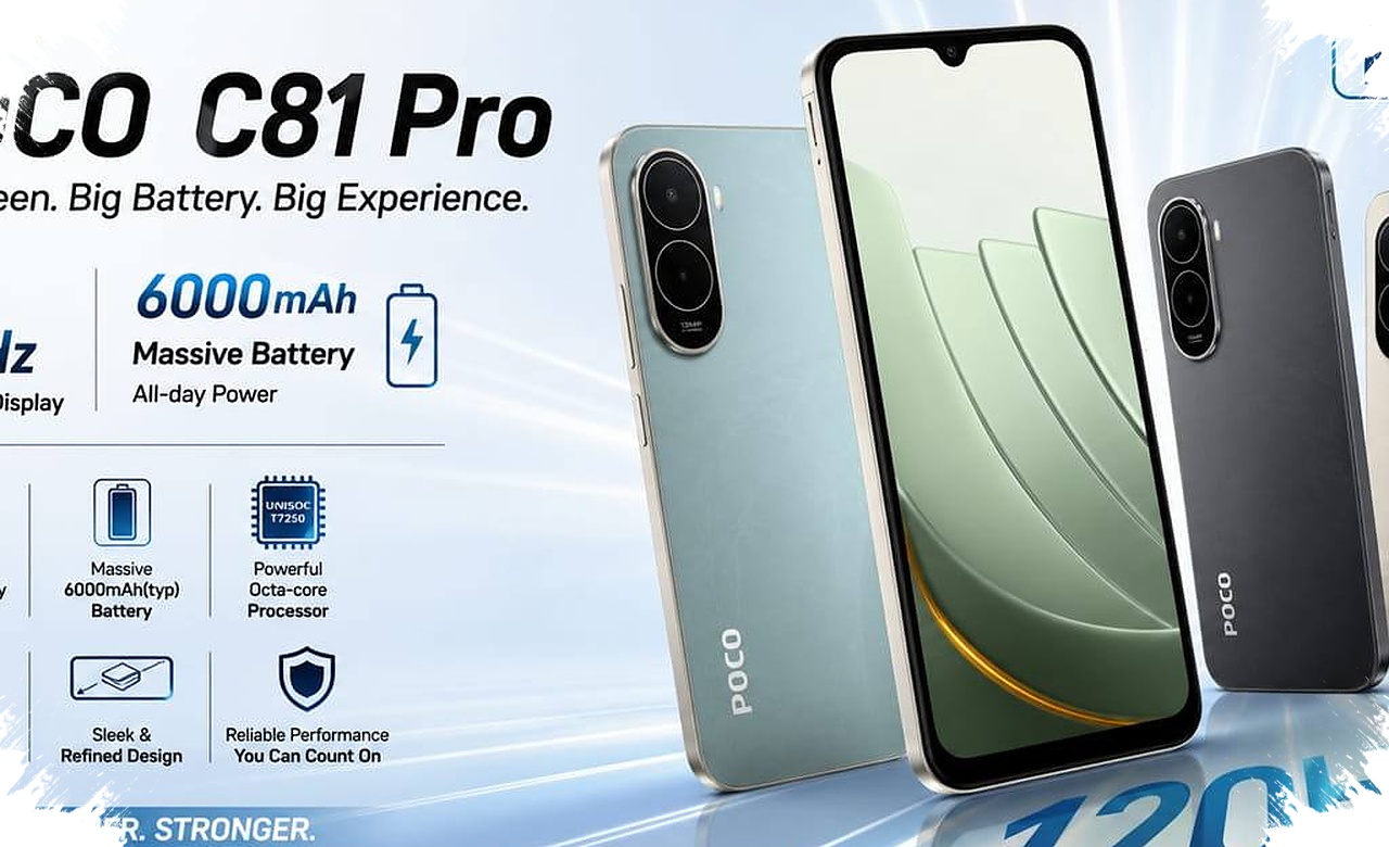 Large 6,000mAh Battery, Poco C81 Pro Trades Fast Charging for All-Day Endurance