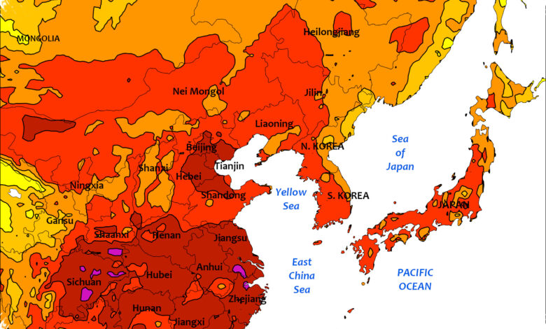 China Faces a Brutal Heat Wave, With Parts of the Northwest Near Record Levels