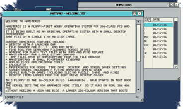HamsterOS Fits on a Floppy, A Full Desktop GUI That Still Feels Unreal