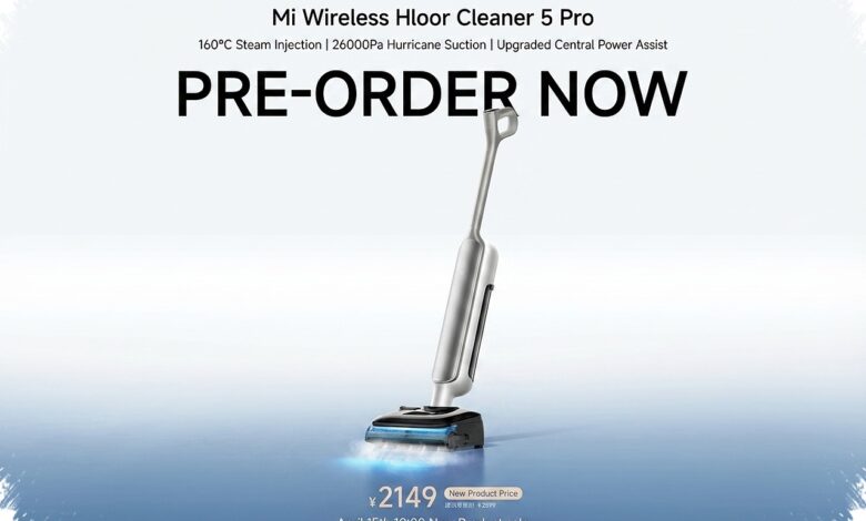 Xiaomi Mijia Floor Scrubber 5 Brings 18,000Pa Suction and 45-Minute Cleaning