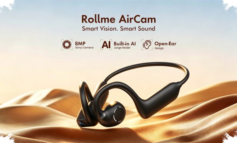 Rollme AirCam Puts an 8MP Camera in Open-Ear Earbuds, AI and Live Translation Included