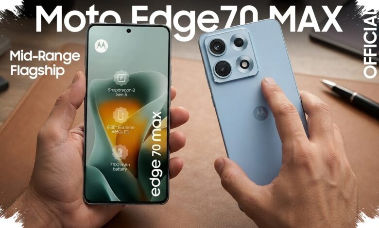 Motorola Edge 70 Max Emerges From Every Angle, Premium Design Meets Huge Battery