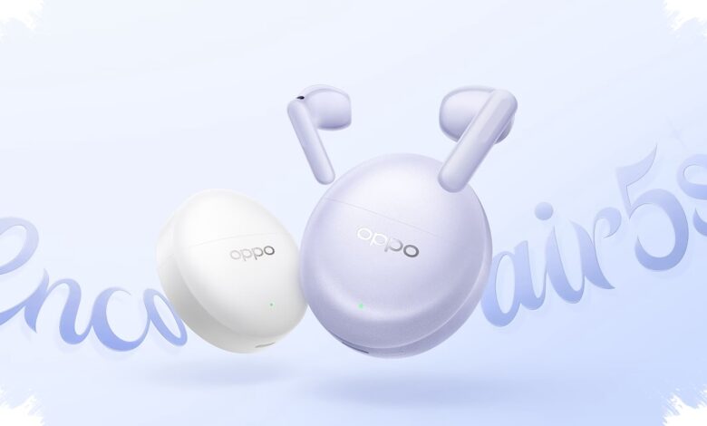 Oppo Enco Air5s and Air5 Bring ANC, Long Battery Life, and Different Fit Choices