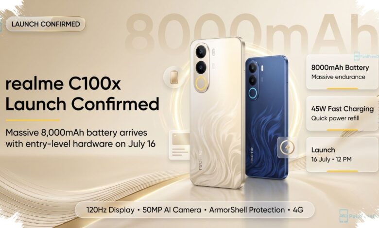 A Budget 4G Phone Built to Last, Realme C100x Brings an 8,000mAh Battery