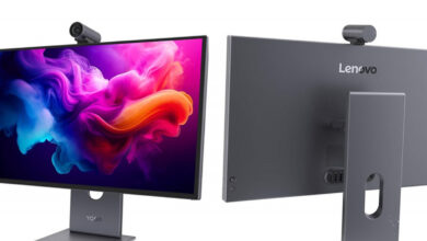 A 4K Camera and 34W Audio Put Lenovo’s New OLED Monitor in One Desk Setup