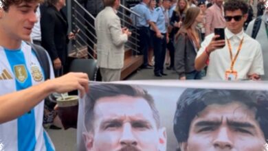 Franco Colapinto Brings Messi and Maradona Flag Into Belgian GP Paddock