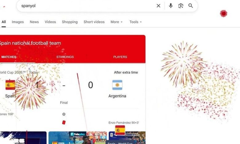 Spain’s World Cup Win Gets a Hidden Fireworks Celebration on Google Search