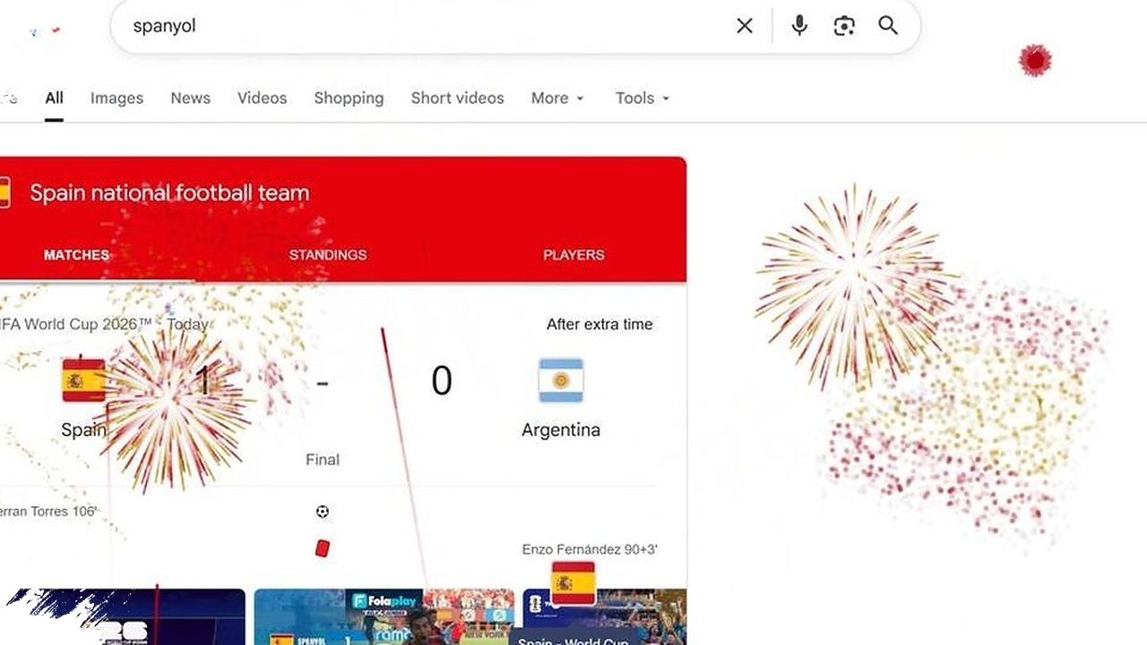 Spain’s World Cup Win Gets a Hidden Fireworks Celebration on Google Search
