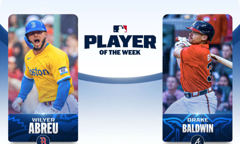 Wilyer Abreu and Drake Baldwin Explode After All-Star Break to Claim Weekly Honors