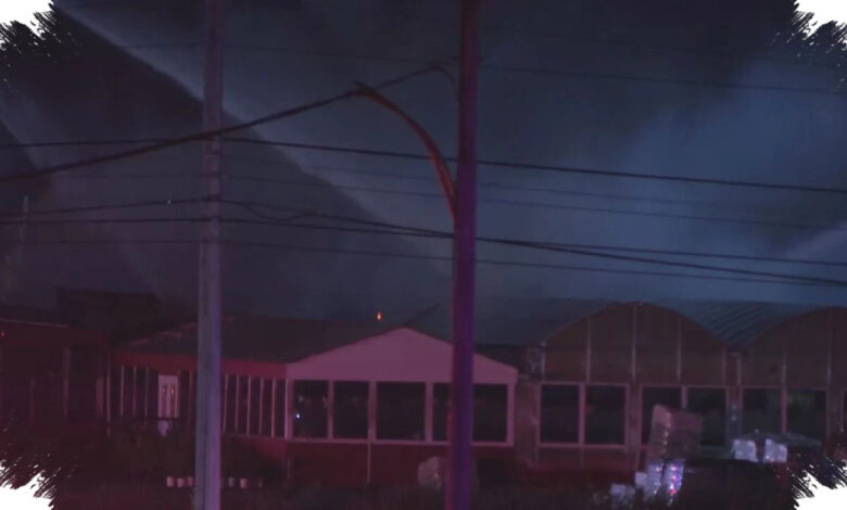 Fire Destroys Bauman’s Farm Market, While Most Greenhouses Appear Unharmed
